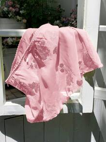 SHEIN Comfortcana Váy mini lưới hồng giản dị và trang trí sequin cho nữ - Hồng - Xem 5