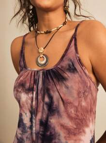 SHEIN VCAY 大码扎染印花休闲连体裤