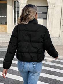 Siren Gaze Zip Up Reversible Hooded Padded Coat
