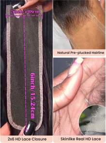 TrueHD 2x6 True HD Lace Closure Only 6 Inches Deep Parting Straight Hair Kim K Invisible HD Lace Closure Brazilian Remy Hand Tied Silky Straight Human Hair - SNatural - View 5