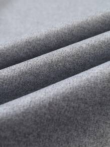 Manfinity Hypemode 男士抽绳腰侧口袋直筒宽松休闲运动裤 - 灰色 - 查看 4