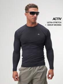 Versa 压缩长袖 - 黑色 - 查看 1