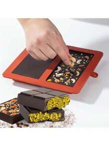 超深硅胶巧克力棒模具 - 大型迪拜开心果设计，适合制作夹心巧克力棒，非常适合劳动节和圣诞节烘焙