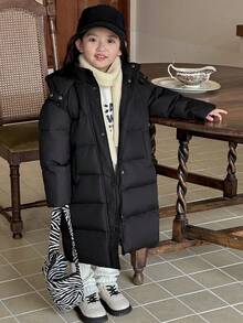 DAZY Young Girls Padded Coat, Fall Clothes - Black - View 4