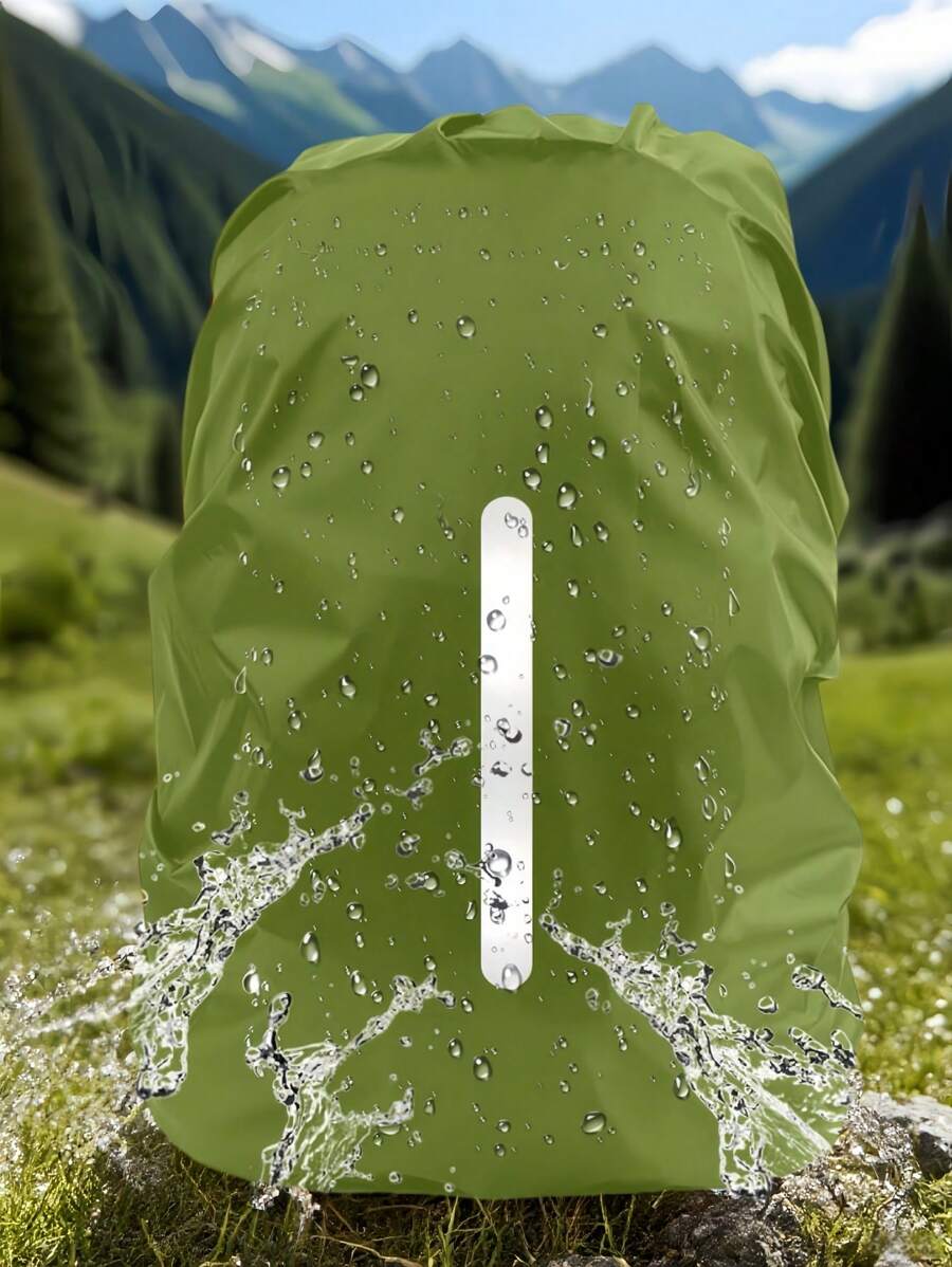 1 Vỏ bọc ba lô chống mưa và chống bám bẩn màu đen 15-75L, Vỏ chống bụi cho túi du lịch đi bộ đường dài và leo núi ngoài trời, Vỏ bảo vệ ba lô có thể gấp lại với dải phản quang, Thích hợp cho hoạt động ngoài trời, leo núi, đi làm, trường học, gia đình, lưu trữ du lịch - xanh quân đội - Xem 1