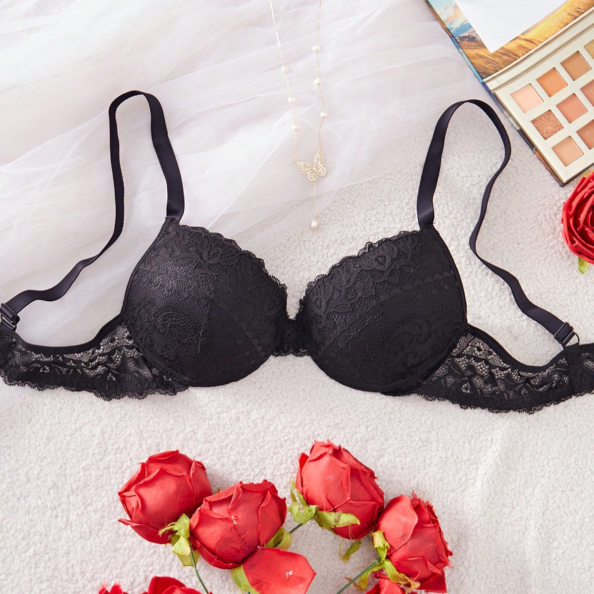Pieza Sujetador de Mujer con Aros, Taza Gruesa y Acolchada, con Efecto Push-Up