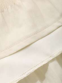 FRIFUL Robe longue décontractée d'été en ligne A ample, unie et à carreaux, avec fronces et nœud papillon pour les femmes