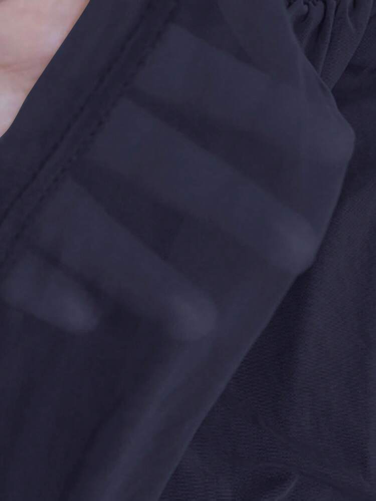 Women's Elastic Mesh See-Through Off-Shoulder Blouse, Spring/Summer,Back To School Clothes Long Sleeve Women Tops Going Out Tops Women