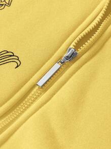 ROMWE Grunge Punk Sweat-shirt à capuche ample et décontracté avec zip pour femmes, à porter au quotidien