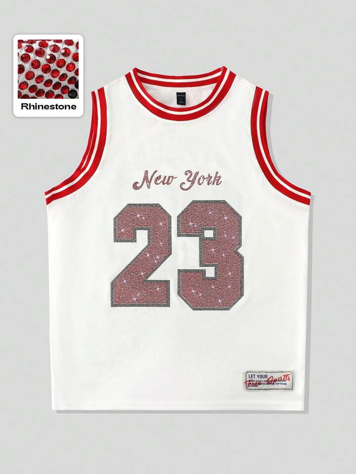 Our Street Life Men's Preppy Glitter Diamond Pattern Sports Tank