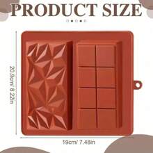 超深硅胶巧克力棒模具 - 大型迪拜开心果设计，适合制作夹心巧克力棒，非常适合劳动节和圣诞节烘焙