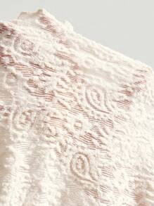 Bohemela Áo ba lỗ dệt kim Paisley Jacquard màu trơn phong cách nghỉ mát mùa hè Boho dành cho nữ - trắng - Xem 7