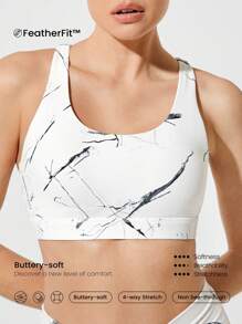 GLOWMODE FeatherFit™ Crossover Strap Sports Bra Gym - Multicolor - View 4