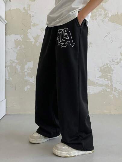 1-częściowe spodnie dla chłopców Tween, sportowe, proste, luźne, czarne, odpowiednie do strojów dziecięcych, ubranek dla małych chłopców, zestaw dla chłopców z powrotem do szkoły, odpowiednie na przyjęcia urodzinowe, wieczorne przyjęcia, występy, wesela, chrzciny, ceremonie otwarcia, codzienne, odpowiednie do codziennego użytku, odpowiednie do szkoły, odpowiednie do podróży, odpowiednie do uprawiania sportu, odpowiednie na sezon wiosenny i letni