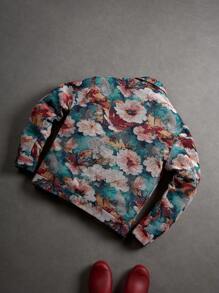 Manfinity Hypemode Men's Casual Jacquard Rave Long Sleeve Jacket,Fall - Multicolor - View 8