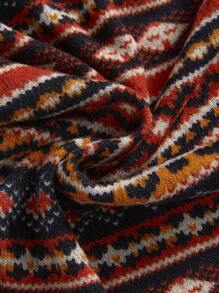 ROMWE Hippie Plus Size Women's Vintage Hippie Western Style Cowgirl Music Festival Transparent Beaded Fringe Hem Geometric Print Bohemian Cropped Tube Top Summer