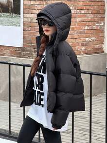 DAZY 少女（青年）连帽纯色韩版长袖棉衣