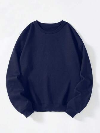 Manfinity Dauomo Men Solid Thermal Lined Sweatshirt
