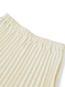 Ellevyn 女士 V 领撞色边长袖西装外套和百褶裙优雅套装，适合工作和日常穿着商务休闲女士办公室服装，适合秋冬女士搭配套装 - 杏色 - 查看 6