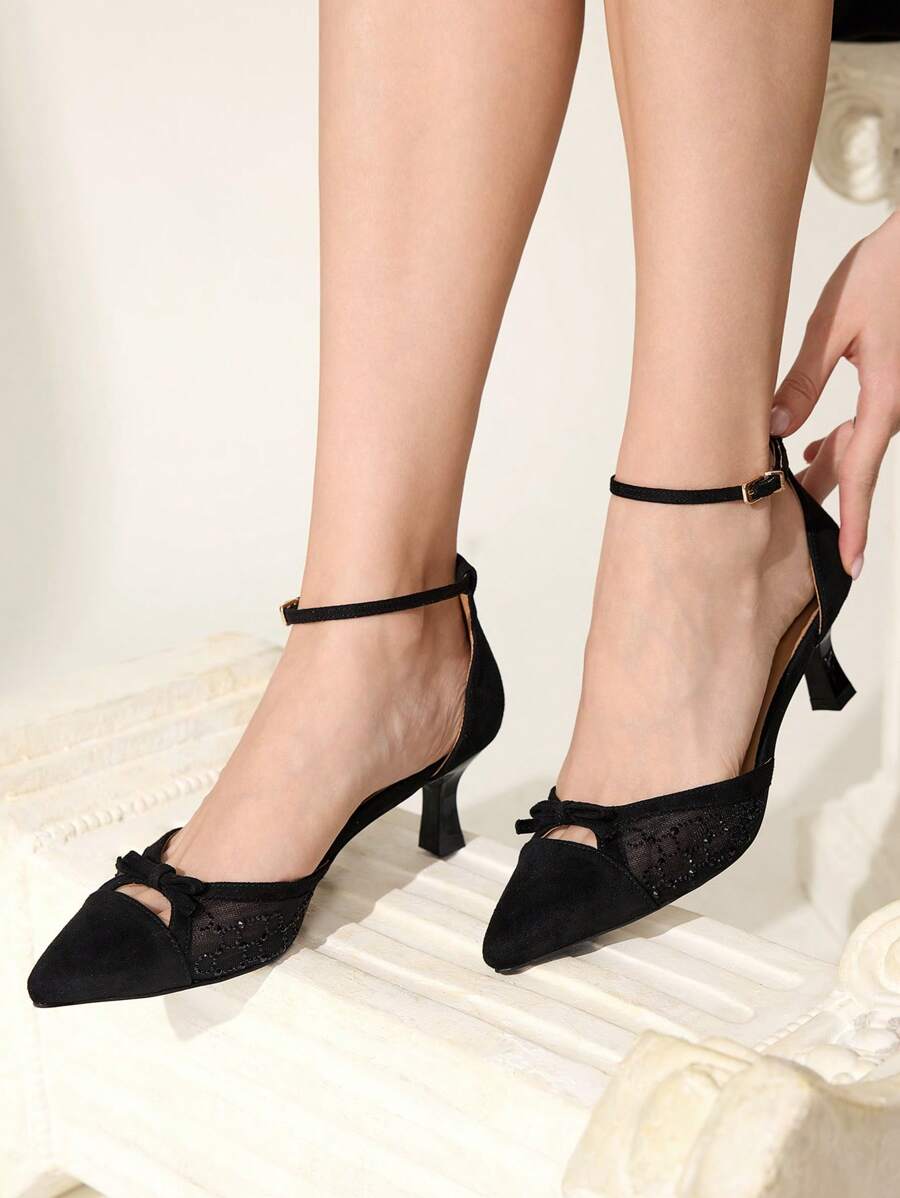 CUCCOO BIZCHIC 女士可调节扣尖头时尚高跟鞋