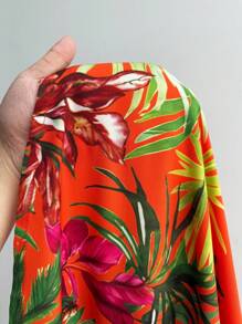 Maweii Plus Size Women's Casual V-Neck Sleeveless Printed Shift Dress, Vacation Style