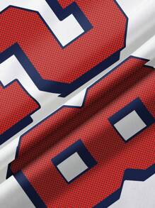 INAWLY Casual Street Sense Vintage Number Combination Letter Sport College Style Women's T-Shirt - White - View 5