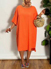 SHEIN CURVE+ Trang phục Rave/Phục sinh mới năm 2025 dành cho phụ nữ, Trang phục phong cách Old Money dành cho phụ nữ, Trang phục hòa nhạc đồng quê, Trang phục đi chơi, Fairycore, Trang phục lễ hội, Quần áo kỳ nghỉ nhiệt đới dành cho phụ nữ, Trang phục mùa hè dành cho phụ nữ, Mùa hè, Trang phục kỳ nghỉ Ravsummer/Đồng quê/Bãi biển/Trang phục bãi biển/Trang phục bãi biển - trái cam - Xem 4