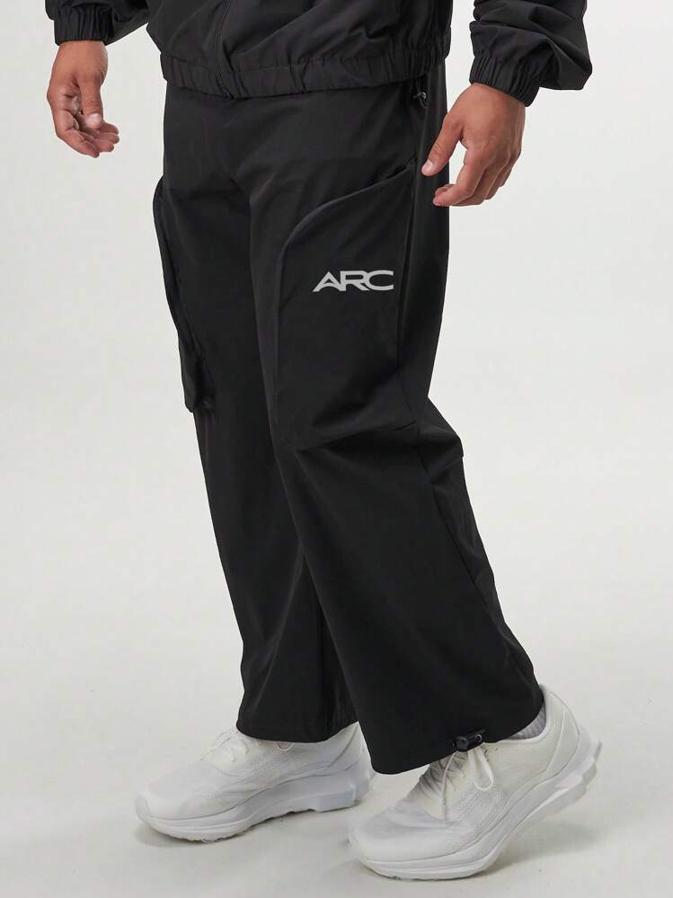 ARC 运动服慢跑裤长裤高性能下装健身房锻炼健身跑步休闲服 - 黑色 - 查看 2
