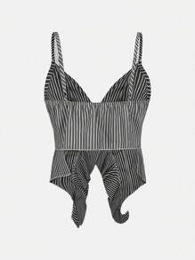 Chiquease Women's Summer Casual Striped Camisole Top With Drawstring