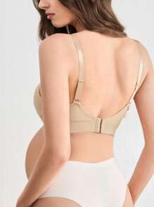 BloomMama 3pcs/Set Maternity Solid Color Ruched Nursing Bras With Breastfeeding Function - Multicolor - View 2