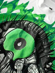 Manfinity EMRG 男式绿眼泡泡印花圆领短袖休闲T恤