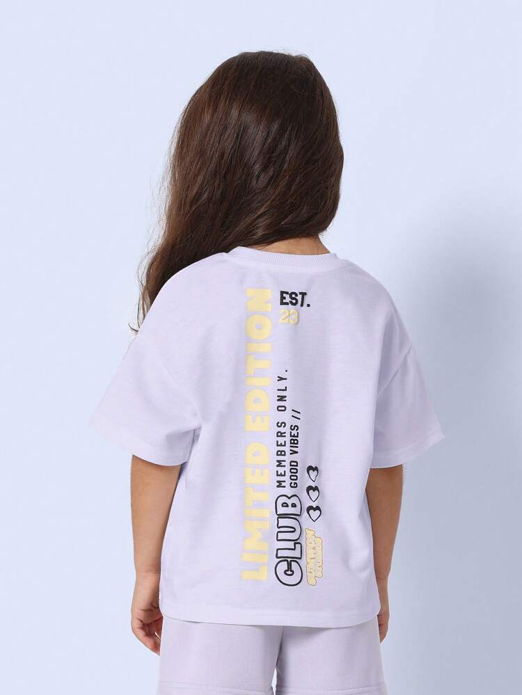T-shirt streetwear con cuore oversize ricamato in edizione limitata per ragazze, dedicata ai soci del Youth Club