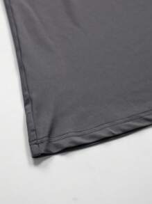 女士弹性腰部休闲A字裙，灰色 - 灰色 - 查看 6