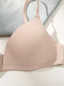 Snug Zone Skin-Tone Padded Push-Up Bra, Simple & Fashionable, Comfortable, High-Support, Enhances Small Bust, Basic Style, Adjustable Straps, Women's Lingerie - Pink - View 3