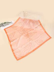 SHEIN Women Plant Pattern Fashion Scarf/Shawl - Orange - View 1