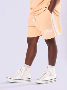 SUMWON Los Angeles California Youth Sweatshirt Shorts Set Summer Fashion Always Awesome Comfortable Wear - Orange - View 4