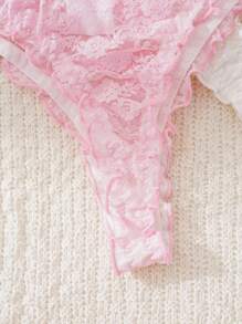 PetitDoll 3pcs Women's Minimalist Sexy Lace Thong Panties - Multicolor - View 6