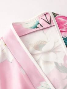 Irokai 1 件女式日式印花传统和服/浴衣 - 粉色 - 查看 5