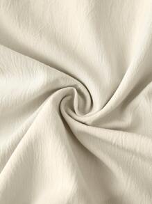 Franclia 女士海滩/度假贝壳流苏拼布系带不对称裹身裙，夏季 - 杏色 - 查看 5