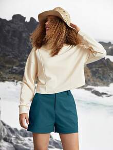 In My Nature Women's Detachable 2-Section Outdoor Hiking Camping City Commute Pants Pants For Work Hike Pants - Dark Green - View 6