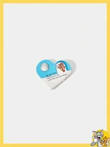 TOM & JERRY X SHEIN Cute Blue Mouse & Letter Pattern Heart-Shaped Cable Organizer - Blue - View 2