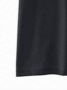 RueChic Camiseta de manga corta casual de cuello redondo con estampado de letras para hombres, versátil para el verano