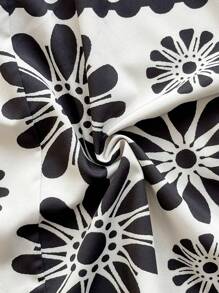 Soleia Women's Green Tropical Floral Print Mid-Calf Dress With Side Cutouts And Self-Tie Waist, Relaxed Fit A-Line Cami Dress Summer Dress Midi Women Sundress Summer Women Summer Dress - Multicolor - View 8