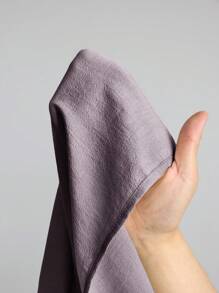 Ontre Rok A-Line Kasual Wanita Warna Polos dengan Tali Serut di Pinggang dan Hem Bergelombang, Cocok untuk Musim Panas, Musim Gugur, Wisuda, Liburan, Pantai, Festival Musik - Purple - View 6