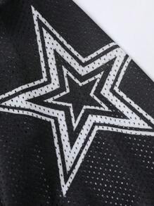 PAVTROS 年轻男士街头图案印花 T 恤，带字母和数字 23 号球衣衬衫超大号球衣运动球衣男士球衣男士球衣 Y2k 网眼球衣球衣衬衫 23 号男士球衣 - 彩色 - 查看 6