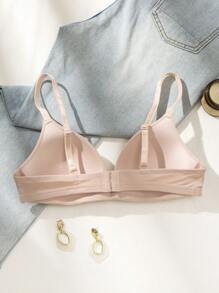 Snug Zone Skin-Tone Padded Push-Up Bra, Simple & Fashionable, Comfortable, High-Support, Enhances Small Bust, Basic Style, Adjustable Straps, Women's Lingerie - Pink - View 2