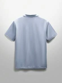 NEON BLANC 男士纯色针织 Polo 衫，适合日常休闲和街头风格