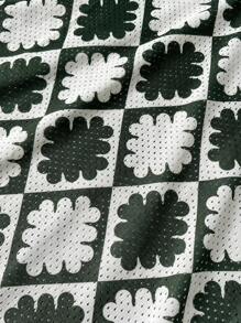 Manfinity RSRT Men's Casual Allover Print Short Sleeve Polo Shirt, Summer - Green - View 7