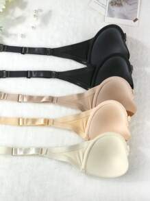 SHEIN Set de 5 sujetadores bandeau acolchados de unicolor simple para mujeres - Multicolor - Ver 2