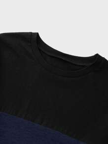 EURMUSE Men's Casual Colorblock T-Shirt And Shorts Set For Summer - Multicolor - View 3